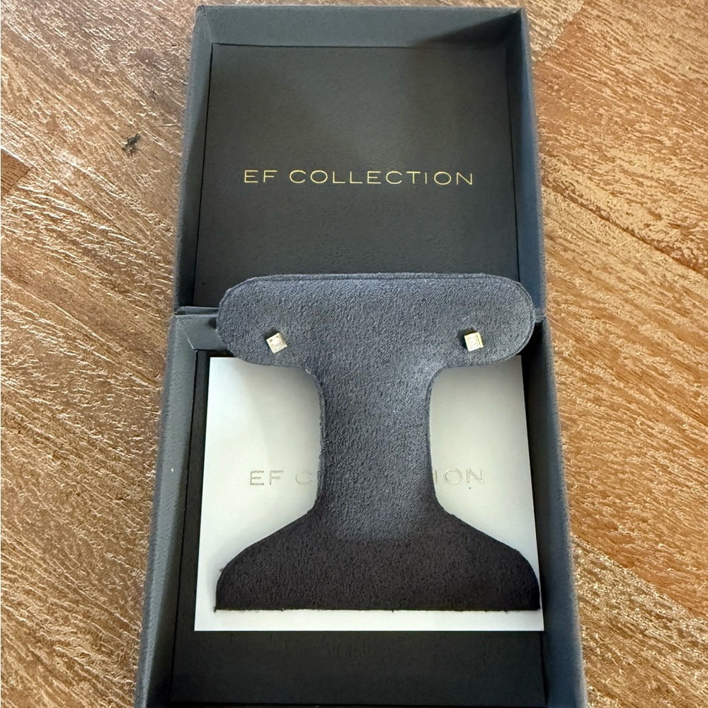 Ef Collection Baguette Diamond Stud Earrings, 14k… - image 5